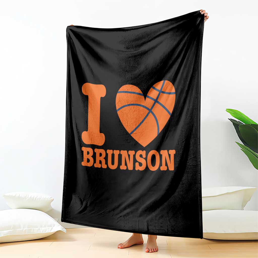 Funny I Love Brunson Name Throw Blanket Hoops Fan Gift