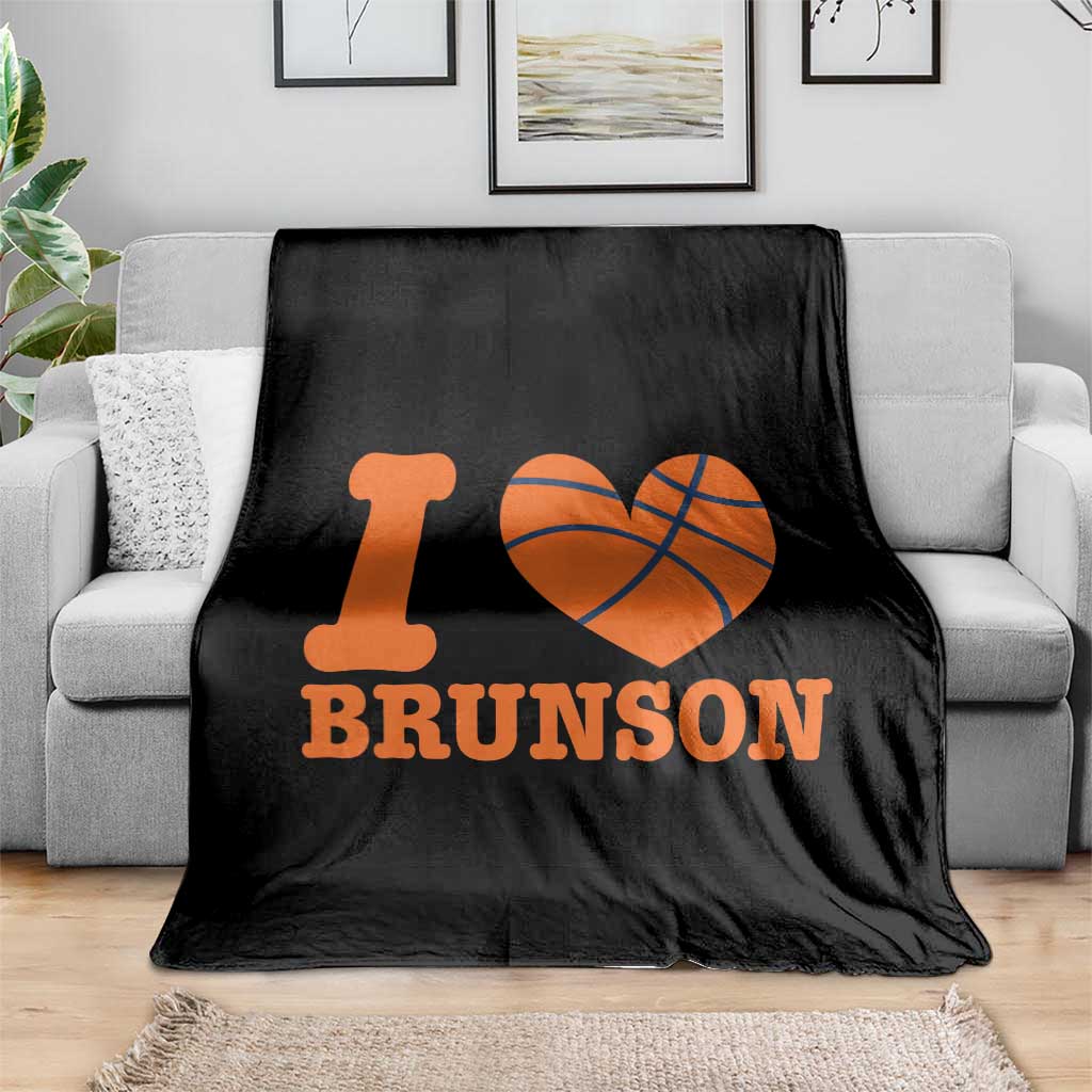 Funny I Love Brunson Name Throw Blanket Hoops Fan Gift