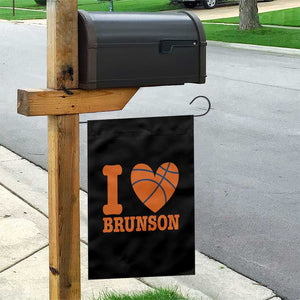 Funny I Love Brunson Name Garden Flag Hoops Fan Gift