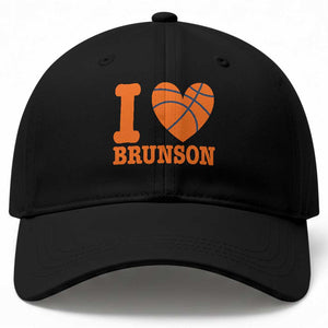 Funny I Love Brunson Name Baseball Cap Hoops Fan Gift