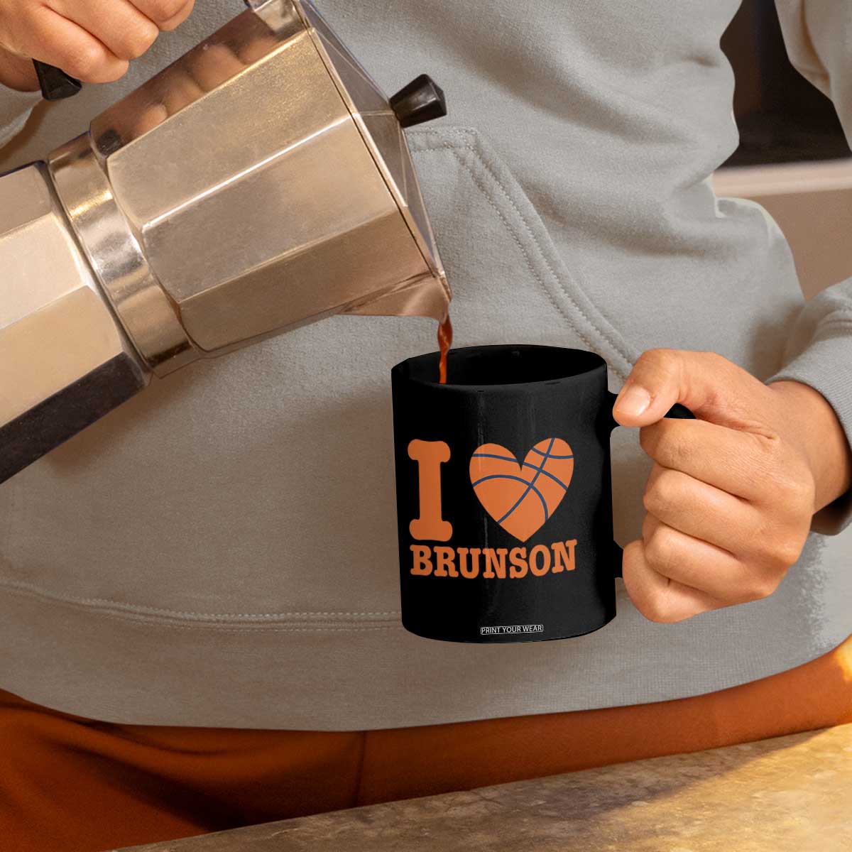 Funny I Love Brunson Name Coffee Mug Hoops Fan Gift