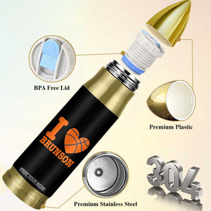 Funny I Love Brunson Name Bullet Tumbler Hoops Fan Gift