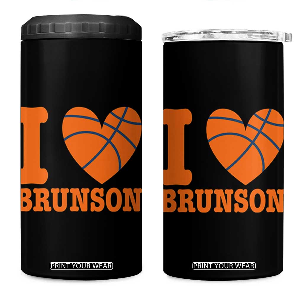Funny I Love Brunson Name 4 in 1 Can Cooler Tumbler Hoops Fan Gift