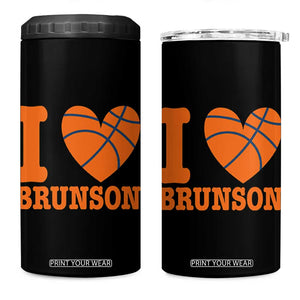 Funny I Love Brunson Name 4 in 1 Can Cooler Tumbler Hoops Fan Gift
