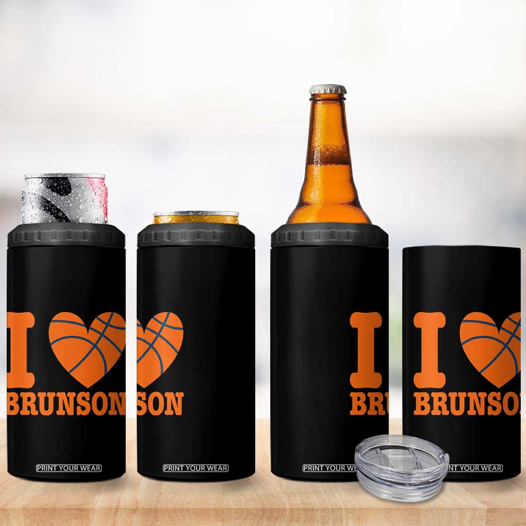 Funny I Love Brunson Name 4 in 1 Can Cooler Tumbler Hoops Fan Gift