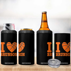 Funny I Love Brunson Name 4 in 1 Can Cooler Tumbler Hoops Fan Gift