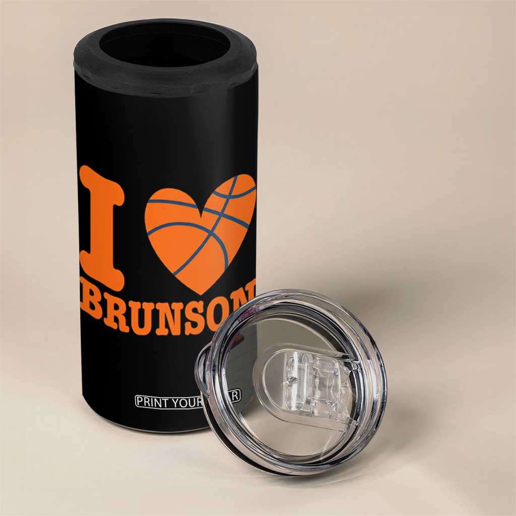 Funny I Love Brunson Name 4 in 1 Can Cooler Tumbler Hoops Fan Gift
