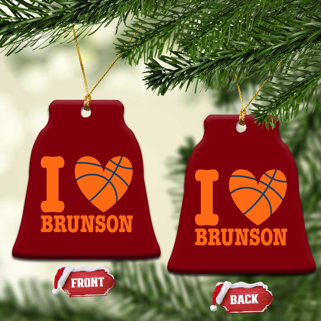 Funny I Love Brunson Name Ceramic Ornament Hoops Fan Gift