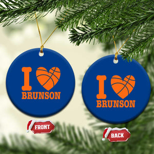 Funny I Love Brunson Name Ceramic Ornament Hoops Fan Gift