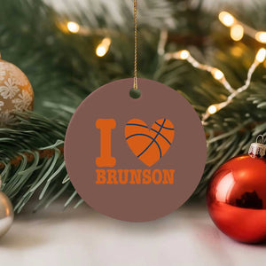 Funny I Love Brunson Name Ceramic Ornament Hoops Fan Gift