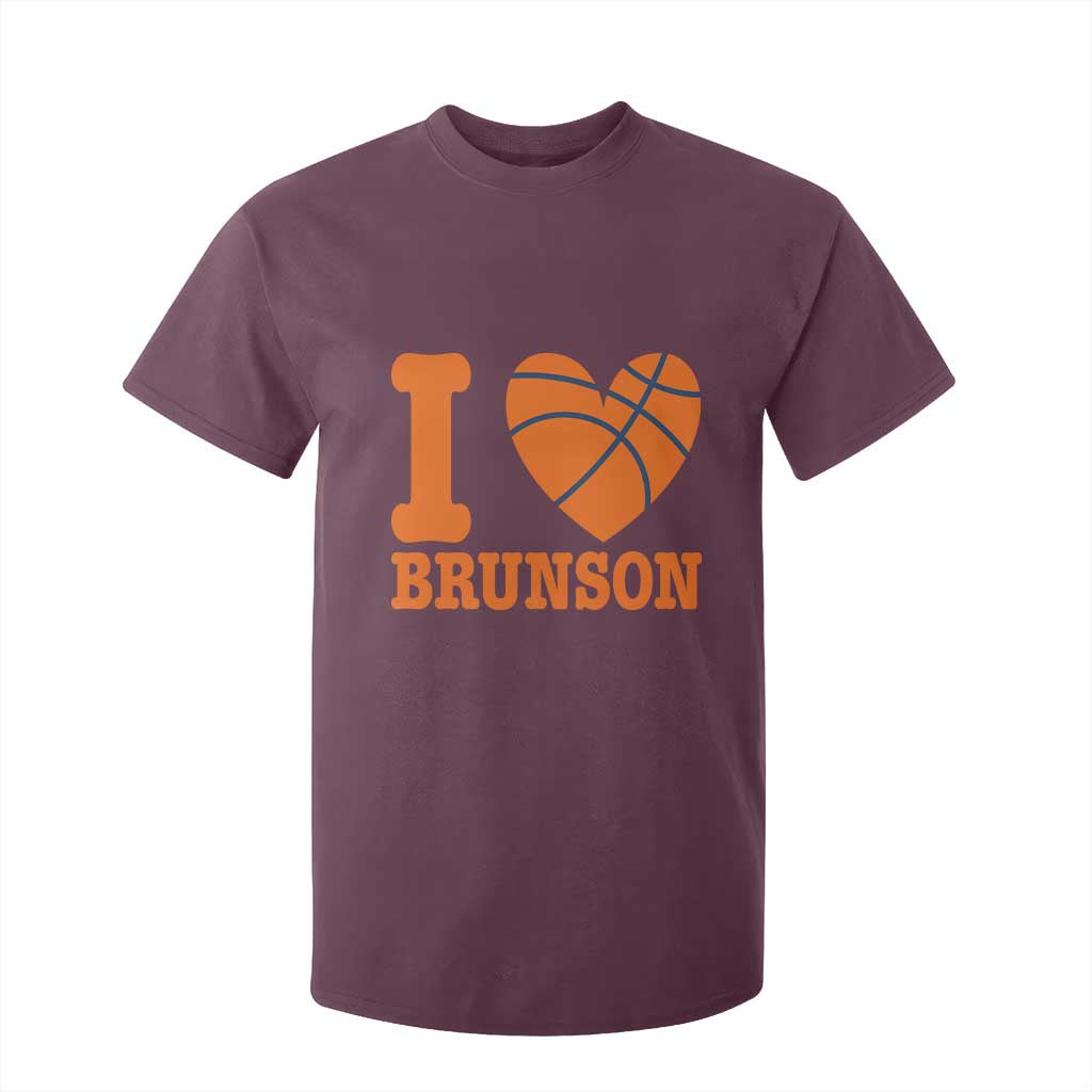 Funny I Love Brunson Name T Shirt For Kid Hoops Fan Gift