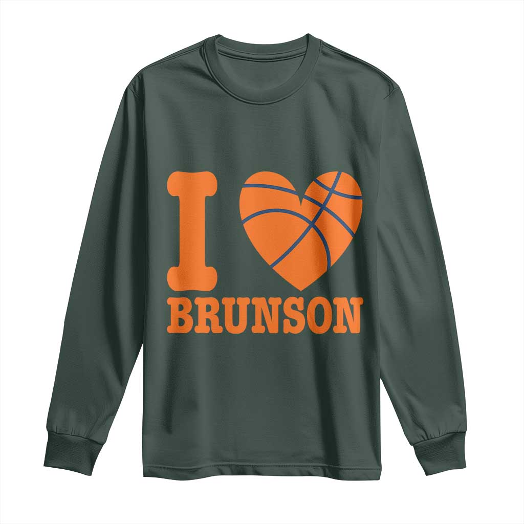 Funny I Love Brunson Name Long Sleeve Shirt Hoops Fan Gift