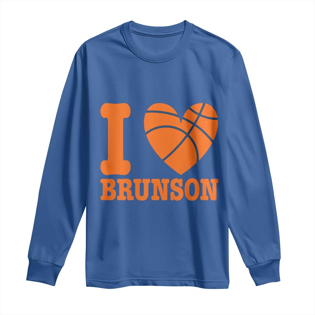 Funny I Love Brunson Name Long Sleeve Shirt Hoops Fan Gift