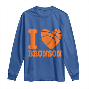 Funny I Love Brunson Name Long Sleeve Shirt Hoops Fan Gift