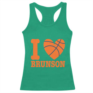 Funny I Love Brunson Name Racerback Tank Top Hoops Fan Gift