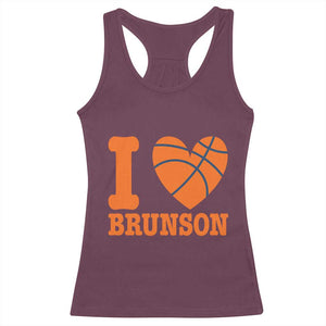 Funny I Love Brunson Name Racerback Tank Top Hoops Fan Gift