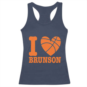 Funny I Love Brunson Name Racerback Tank Top Hoops Fan Gift