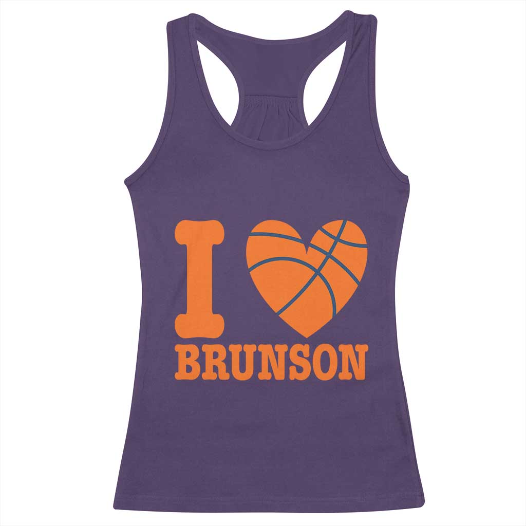 Funny I Love Brunson Name Racerback Tank Top Hoops Fan Gift