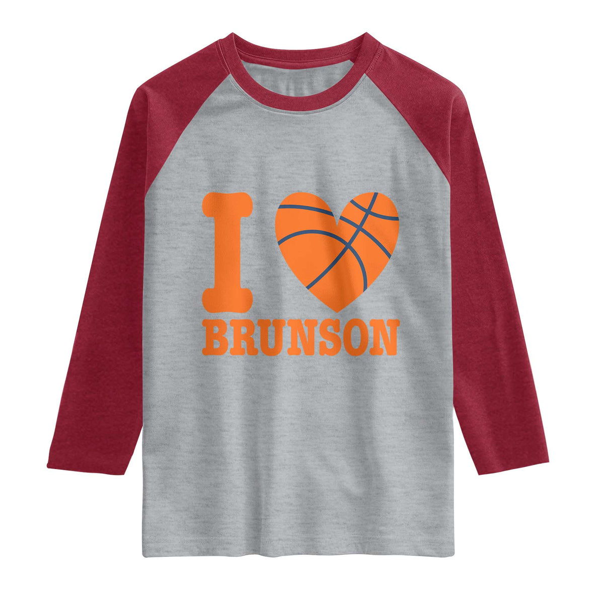Funny I Love Brunson Name Raglan Shirt Hoops Fan Gift