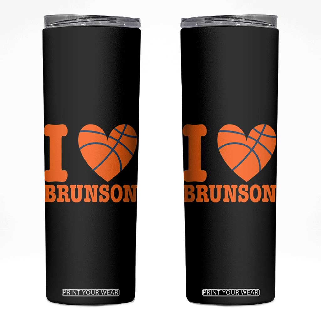 Funny I Love Brunson Name Skinny Tumbler Hoops Fan Gift