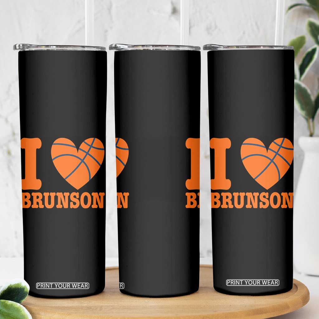 Funny I Love Brunson Name Skinny Tumbler Hoops Fan Gift