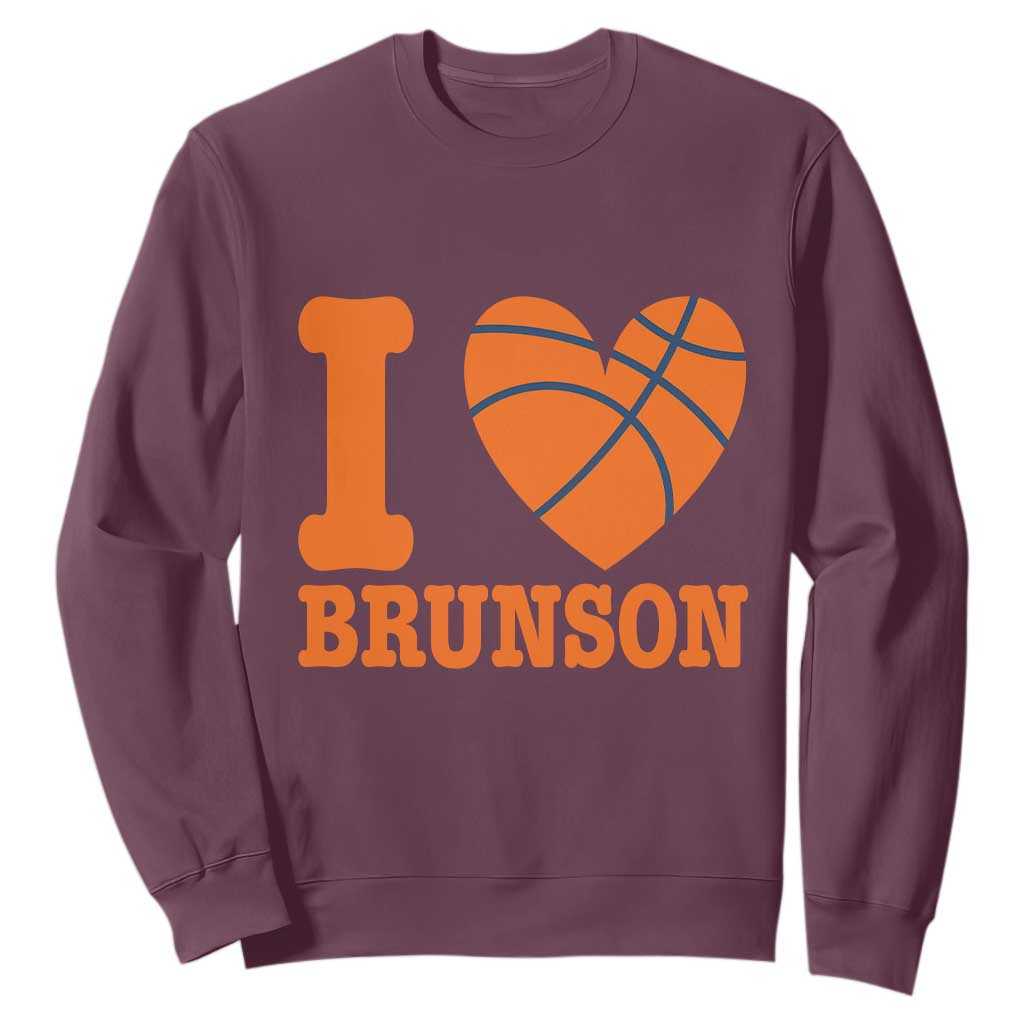 Funny I Love Brunson Name Sweatshirt Hoops Fan Gift