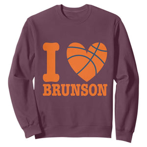 Funny I Love Brunson Name Sweatshirt Hoops Fan Gift
