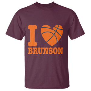 Funny I Love Brunson Name T Shirt Hoops Fan Gift