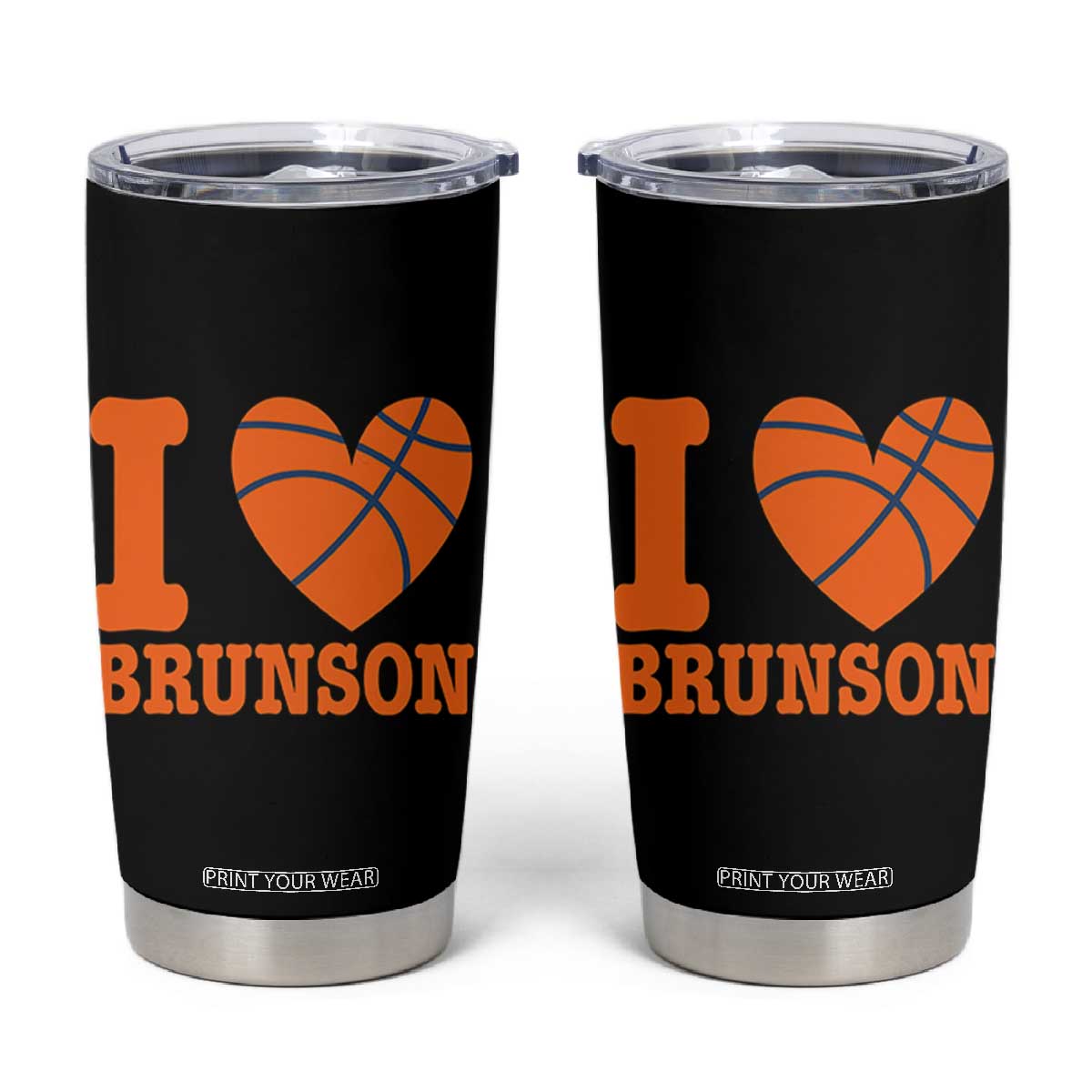 Funny I Love Brunson Name Tumbler Cup Hoops Fan Gift
