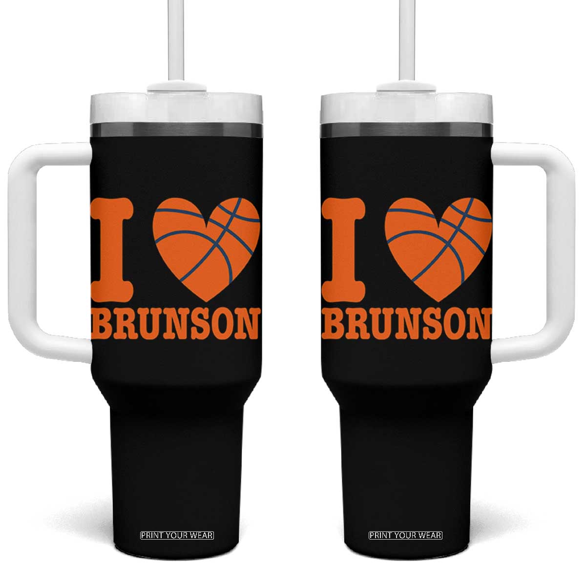 Funny I Love Brunson Name Tumbler With Handle Hoops Fan Gift TS12 One Size: 40 oz Black Print Your Wear
