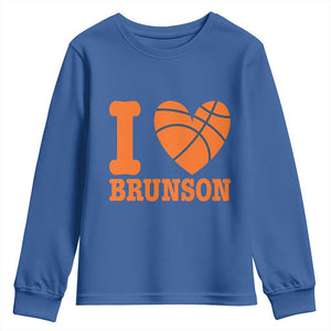 Funny I Love Brunson Name Youth Sweatshirt Hoops Fan Gift