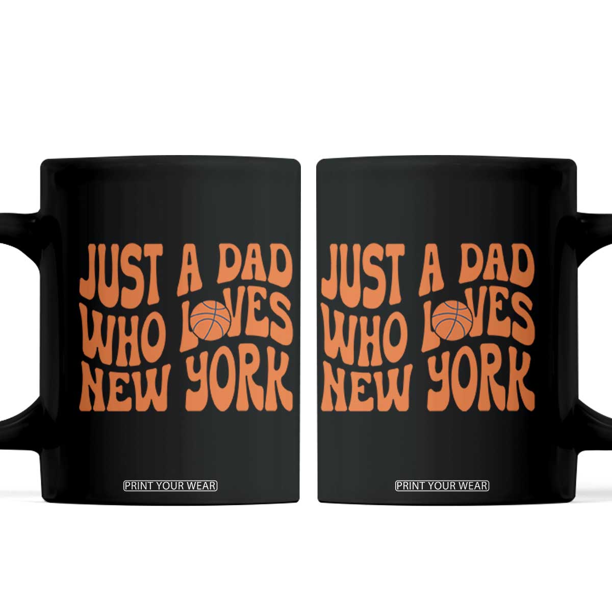 Just A Dad Who Loves New York Coffee Mug Funny Basketball Fan Gift