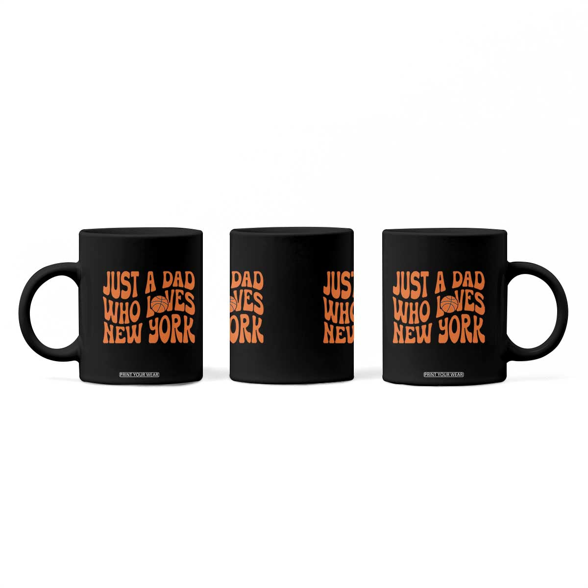 Just A Dad Who Loves New York Coffee Mug Funny Basketball Fan Gift