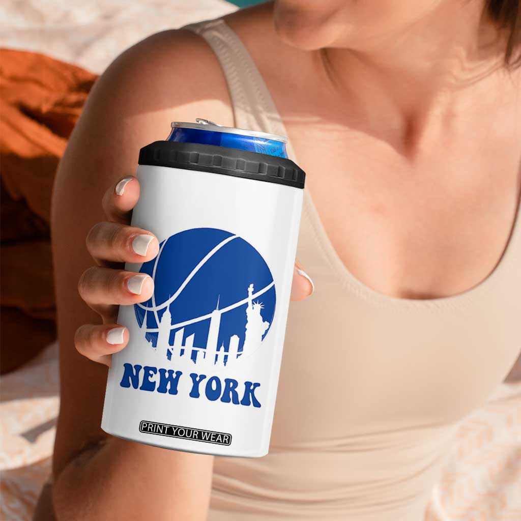 New York Skyline 4 in 1 Can Cooler Tumbler Proud Game Day Sports Fan Gift