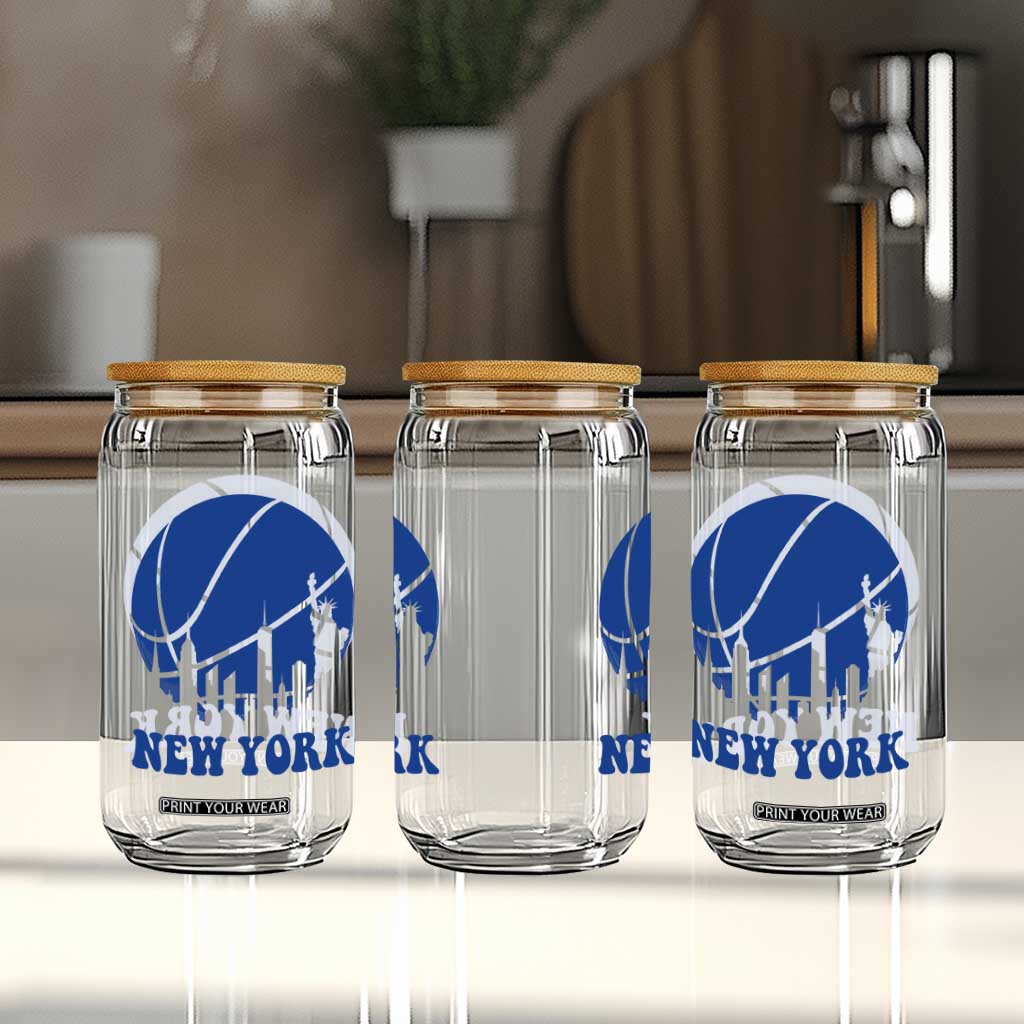 New York Skyline Glass Can Proud Game Day Sports Fan Gift