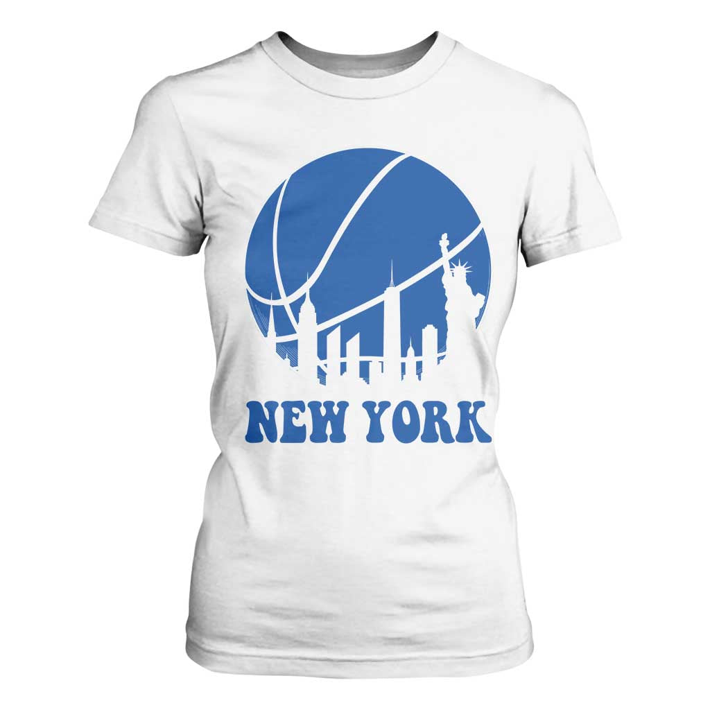 New York Skyline T Shirt For Women Proud Game Day Sports Fan Gift TS12 White Print Your Wear
