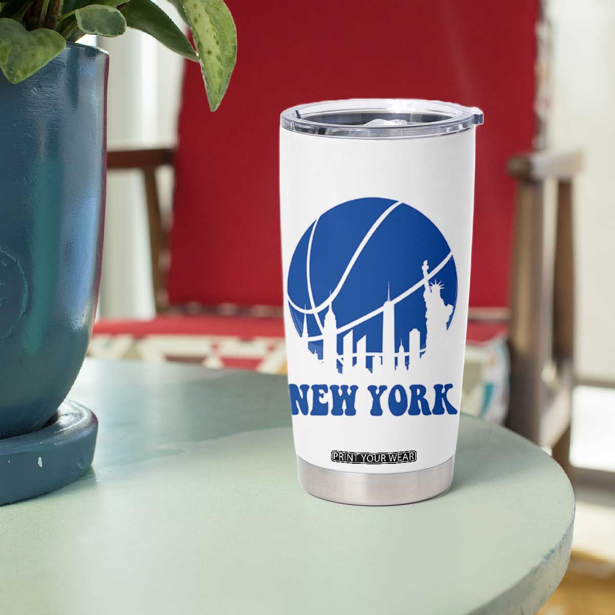 New York Skyline Tumbler Cup Proud Game Day Sports Fan Gift