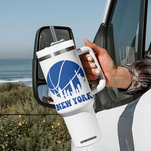 New York Skyline Tumbler With Handle Proud Game Day Sports Fan Gift