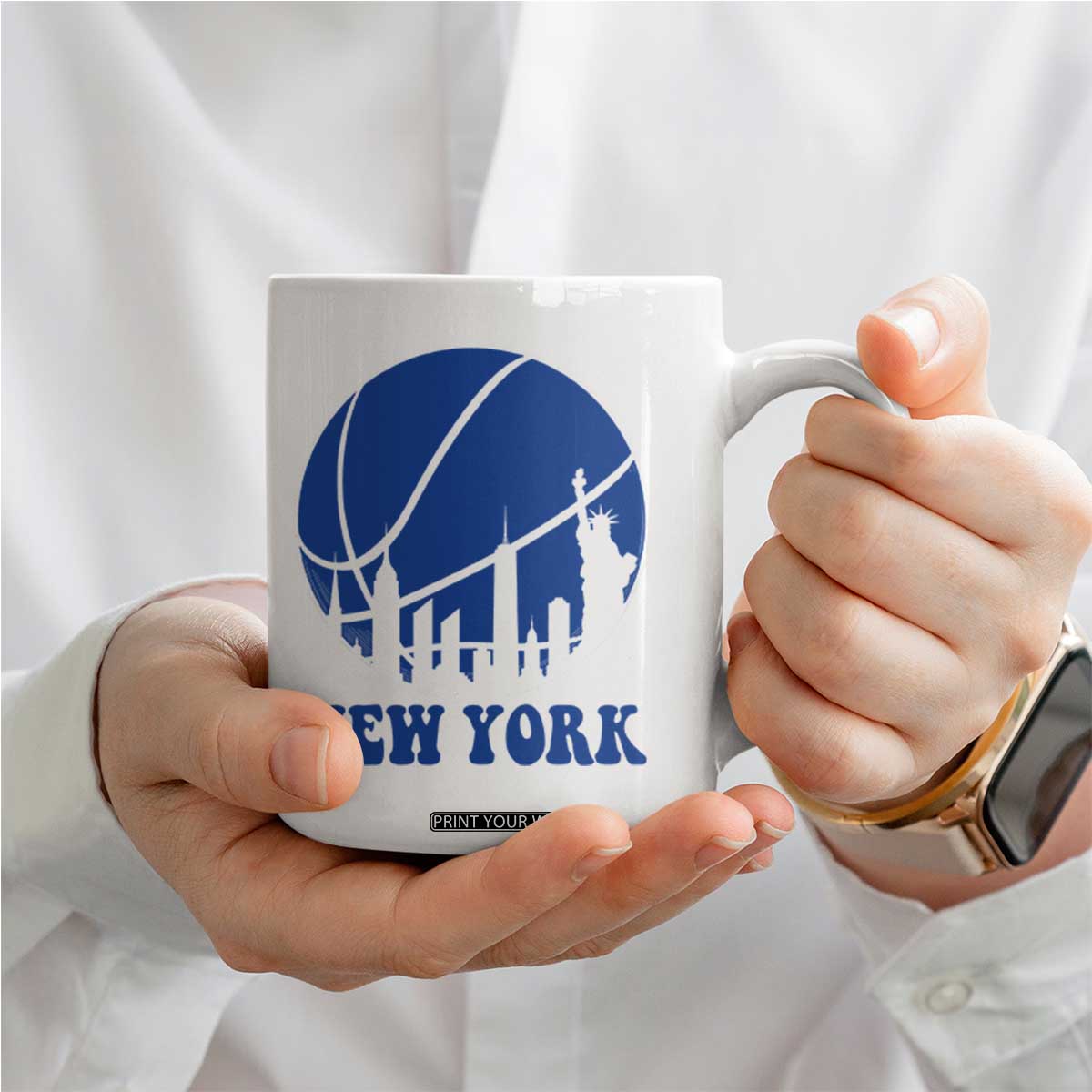 New York Skyline Coffee Mug Proud Game Day Sports Fan Gift