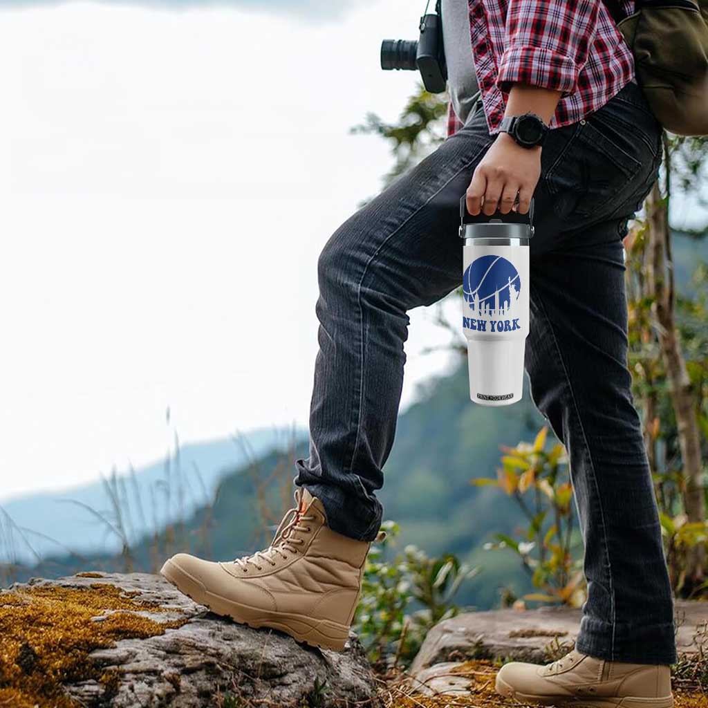 New York Skyline Flip Straw Tumbler Proud Game Day Sports Fan Gift