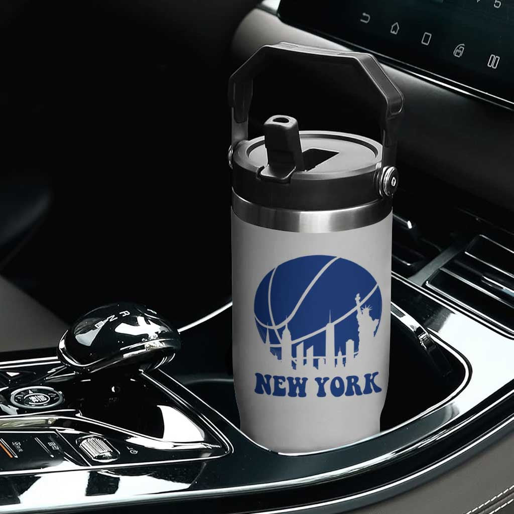 New York Skyline Flip Straw Tumbler Proud Game Day Sports Fan Gift