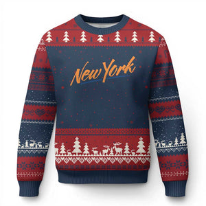 New York Pride Ugly Christmas Sweater Classic Throwback Sports Fan