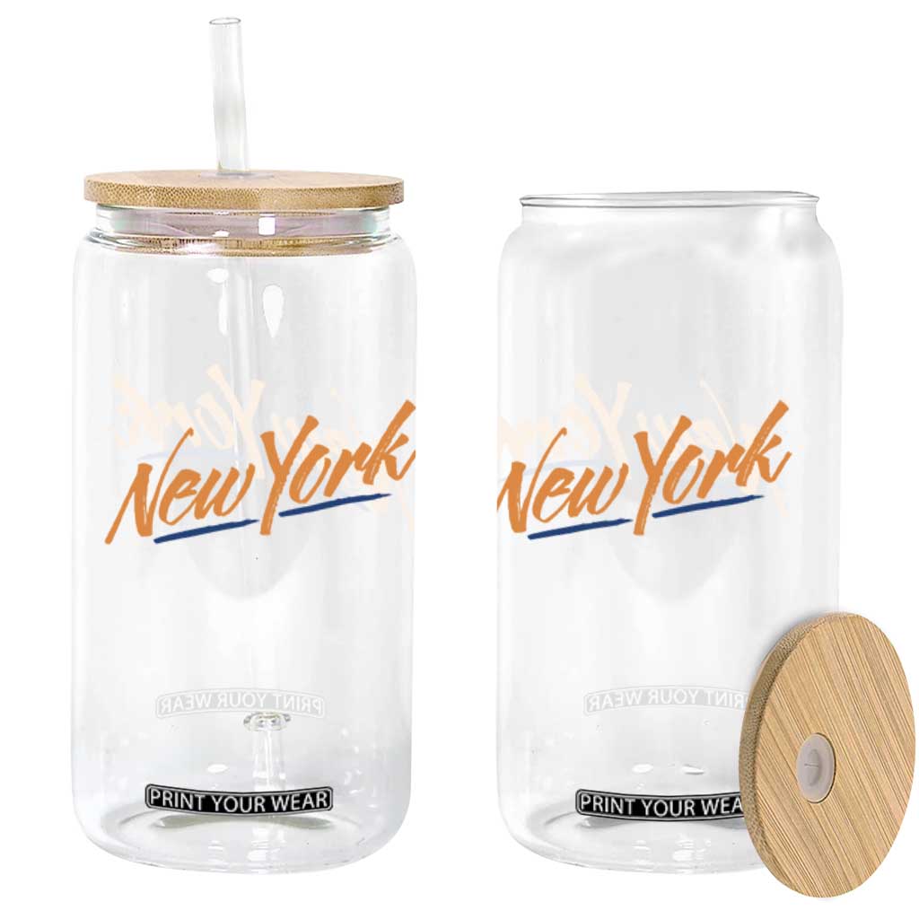 New York Pride Glass Can Classic Throwback Sports Fan