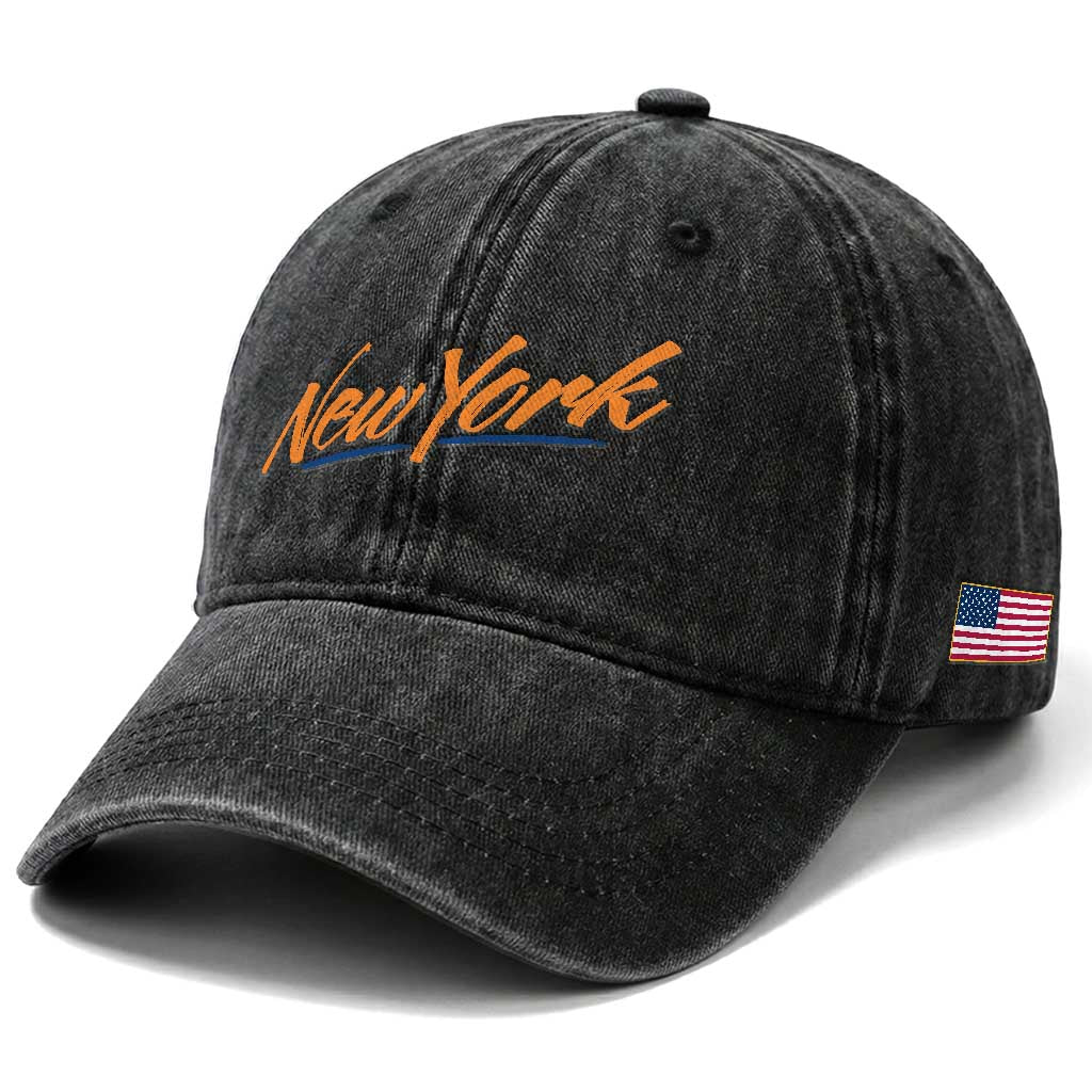 New York Pride Washed Cotton Baseball Cap Classic Throwback Sports Fan