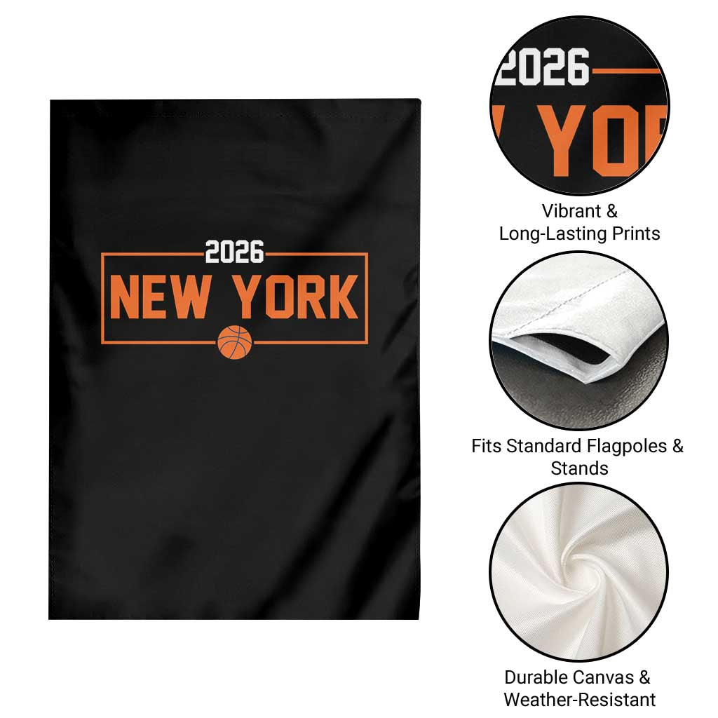 Vintage New York Hoops Pride 2026 Graphic Garden Flag