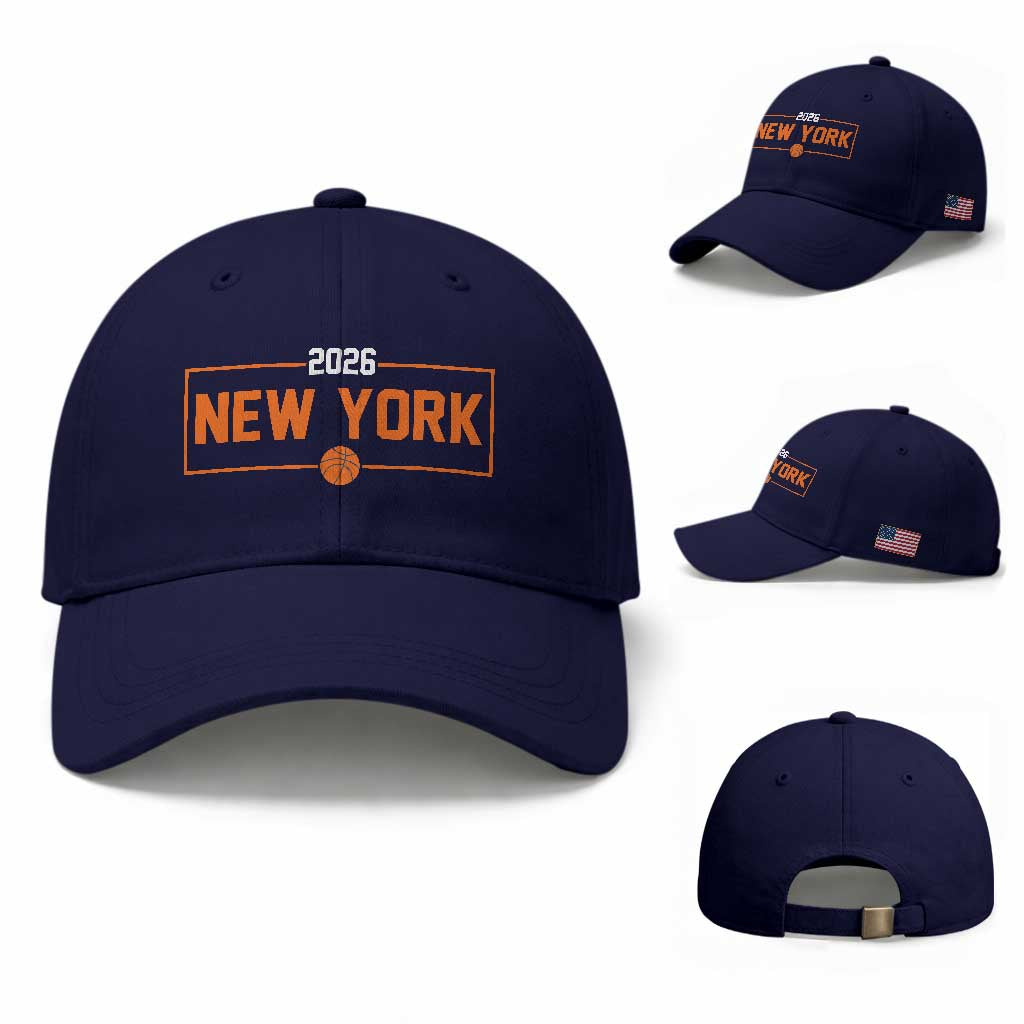 Vintage New York Hoops Pride 2026 Graphic Baseball Cap