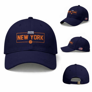 Vintage New York Hoops Pride 2026 Graphic Baseball Cap
