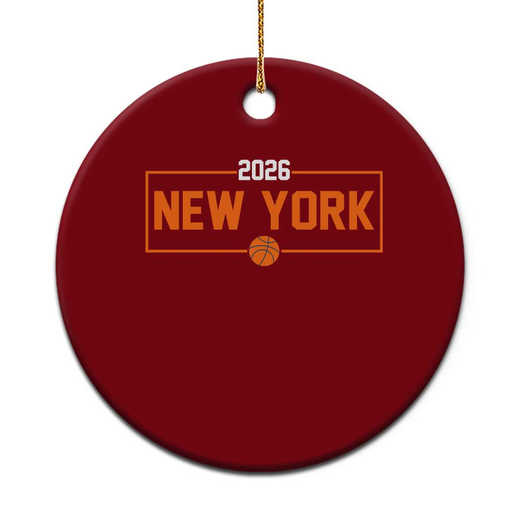 Vintage New York Hoops Pride 2026 Graphic Ceramic Ornament