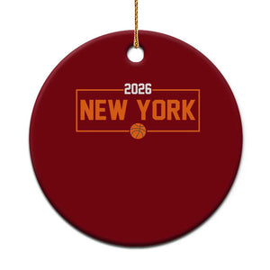 Vintage New York Hoops Pride 2026 Graphic Ceramic Ornament
