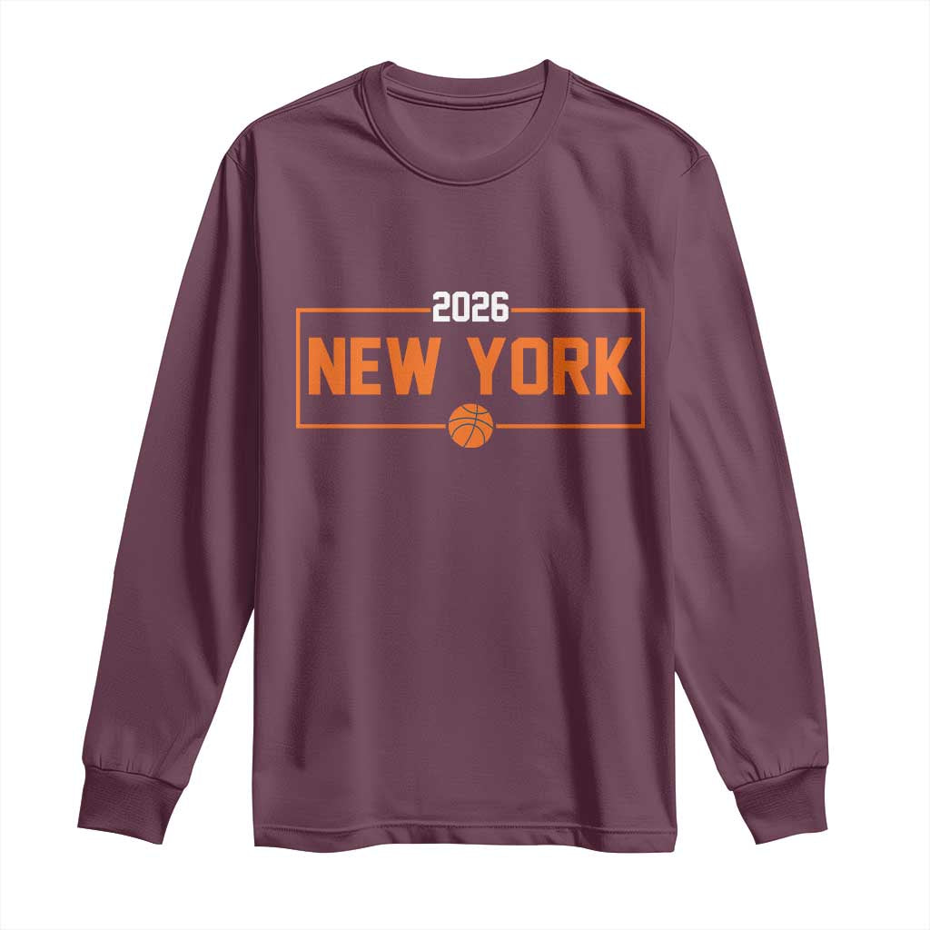 Vintage New York Hoops Pride 2026 Graphic Long Sleeve Shirt